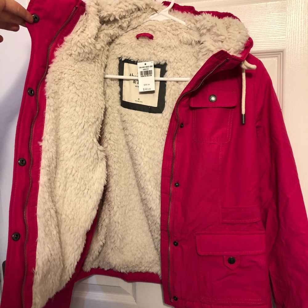 Abercrombie & Fitch Hot Pink Warm Winter Jacket